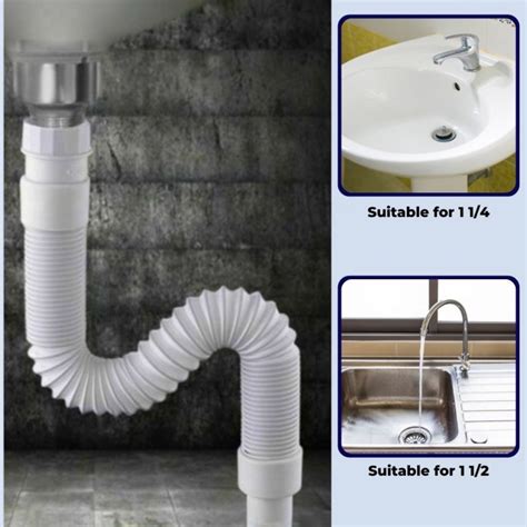 1 14 And 1 12 Upvc Flexible Hose Outlet Bathroom Basin Or Kitchen