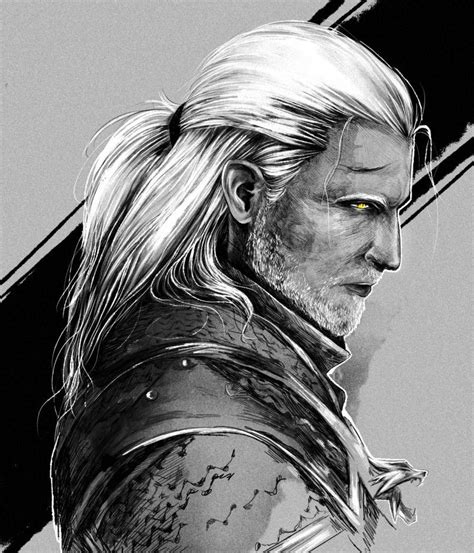 Geralt Profile Witcher 3 Art The Witcher Game The Witcher Books The