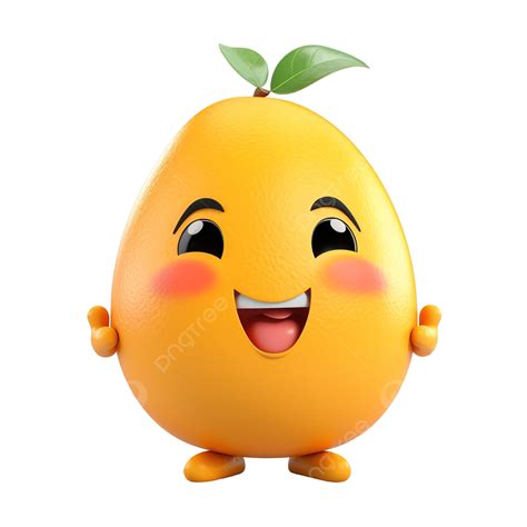 Lindo Personaje De Mango Feliz Generado Por Ai PNG Mango Fruta