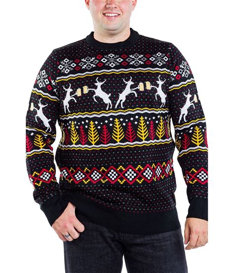 Caribrew Big And Tall Ugly Christmas Sweater Men S Christmas Outfits Tipsy Elves
