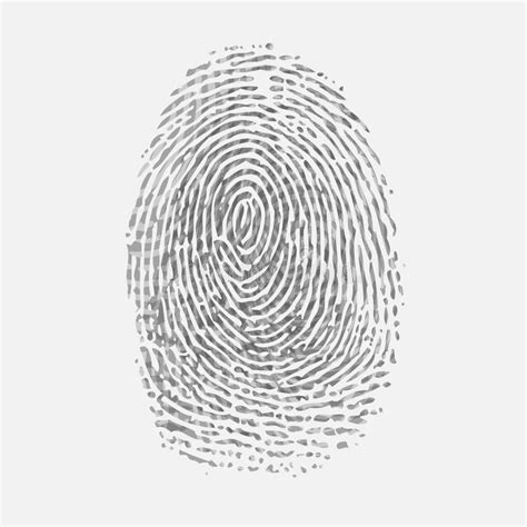 Fingerprint Man Silhouette Stock Illustrations 772 Fingerprint Man