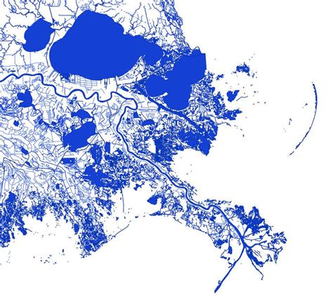 A Zoom In Of Our Beautiful Waterways Of Louisiana Map Earthart Map