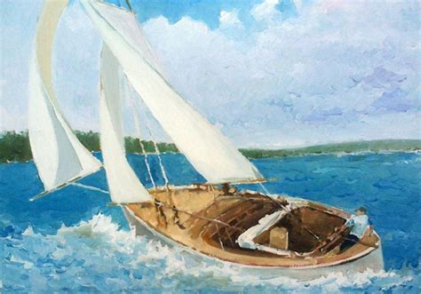 Boat Sailing Painting By Paintings By Various Artists From Ukrain