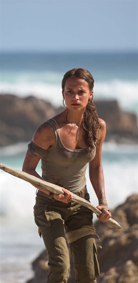 1440x2960 Alicia Vikander As Lara Croft In Tomb Raider Movie Samsung Galaxy Note 9 8 S9 S8 S8