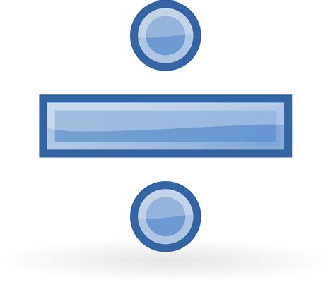 Divide Division Symbol Blue Clipart Full Size Clipart 1948645
