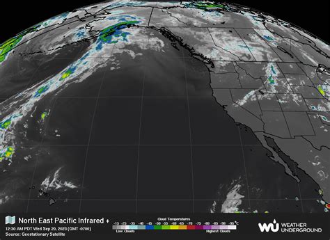 North East Pacific Global Infrared Satellite Satellite Maps