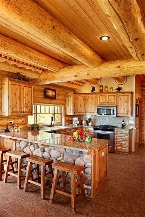 Kitchen Countertops Log Home Kitchens Cabin Kitchens Log Cabin Homes