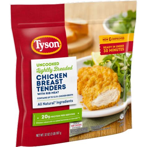 Tyson® Uncooked Lightly Breaded Chicken Breast Tenders 32 Oz Kroger