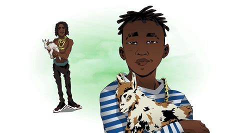 Download Vibrant Ynw Melly Cartoon Art Wallpaper