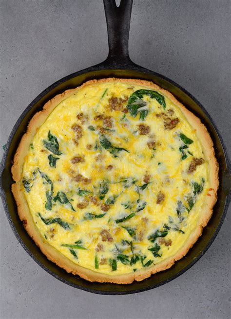 Sausage And Spinach Quiche Low Carb Keto Options Maebells