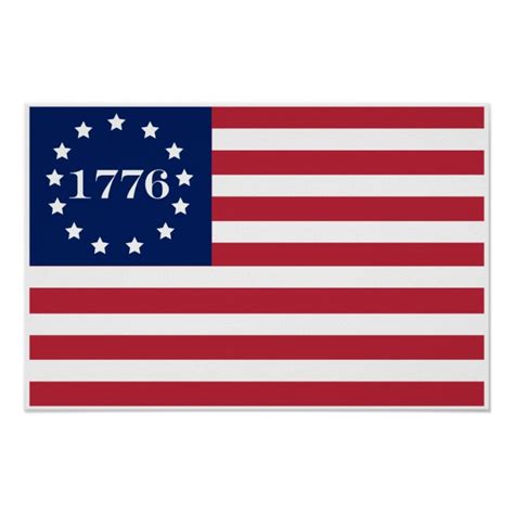1776 American Flag Poster