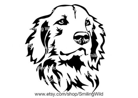 Golden Retriever Dog Cricut Portrait Golden Retriever Dog Svg Etsy