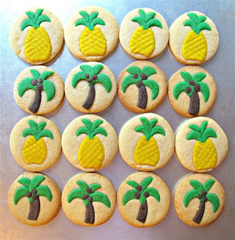 Palm Tree And Pineapple Sugar Cookies For Military Care Package 16 The Monday Box