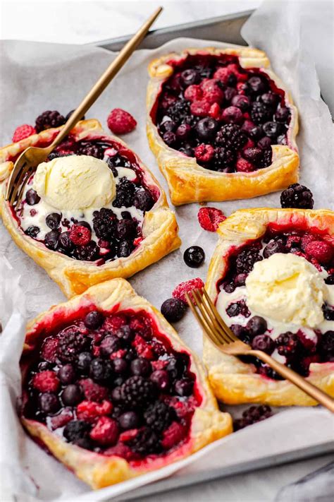 Mixed Berry Puff Pastry Tarts Recipe Puff Pastry Tart Puff Pastry