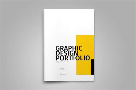 Graphic Design Portfolio Template In Brochure Templates On Yellow