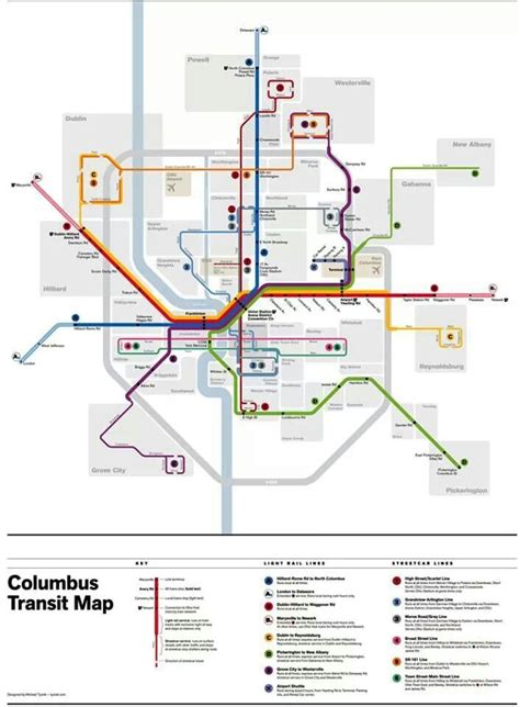Columbus Transit Map Gahanna Pickerington Grove City Columbus Ohio