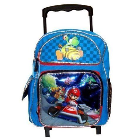 Super Mario 16 Large Rolling Backpack Super Mario Kart By Ai 3098