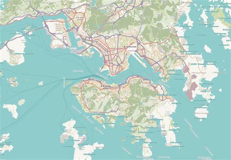 Hong Kong City Map Map Illustrators