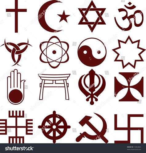 Various Religious Symbols Stock Photo 14462863 Shutterstock