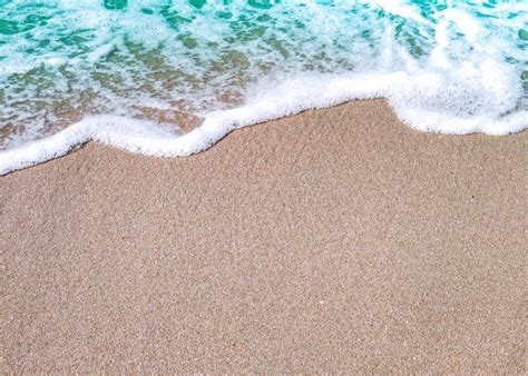 Soft Wave Of Blue Ocean On Sandy Beach Background Stock Image Image
