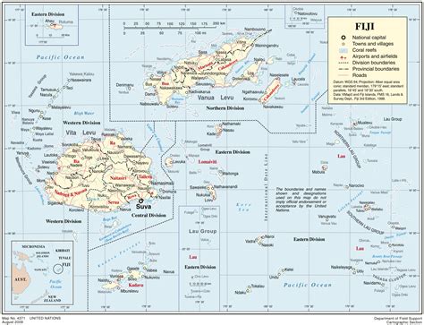 Large Detailed Fiji Islands Map Fiji Islands Large De