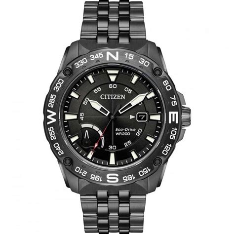 Citizen Mens Power Reserve Gunmetal Bracelet Watch Watches From