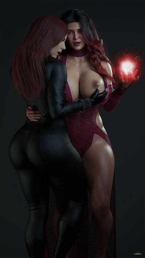 Rule 34 2girls 3d Ass Avengers Black Widow Marvel Bodysuit Breast Grab Breasts Cga3d