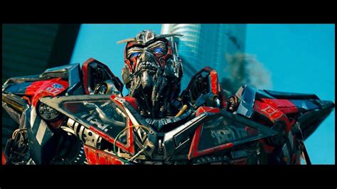 In the battle of chicago scene from transformers: Transformers Dark of the moon Optimus prime vs Sentinel ...