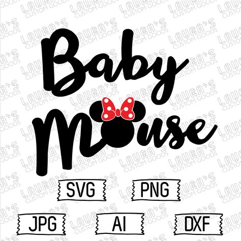 Baby Minnie Mouse Clip Art Black And White