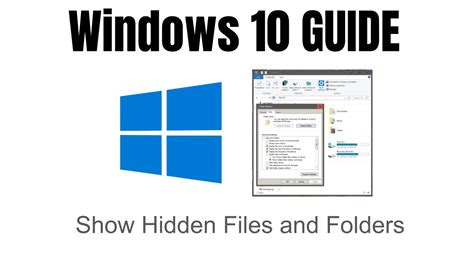 Show Hidden Files And Folders On Windows 10 Youtube