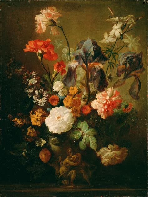 The painting depicts a riotous mixture of primroses, campions, bluebells, buttercups and cow parsley in a dark blue vase. Image result for art history flowers | Flowers in vase ...