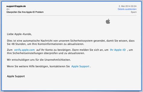 Datenklau Phishing E Mails Mit Apple Logo › Ifunde