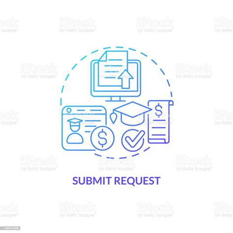 Submit Request Blue Gradient Concept Icon Stock Illustration Download