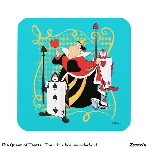 The Queen Of Hearts The Queens Card Soldiers Beverage Coaster