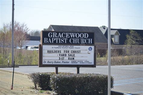 Gracewood Baptist Church Sign Southaven Mississippi Editorial