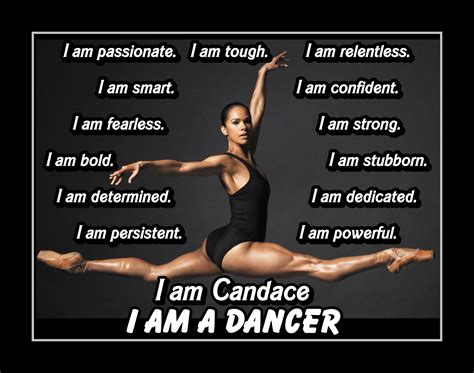 Personalized I Am A Dancer Misty Copeland Ballerina Quote Poster Ballet Dance Wall Art Gift