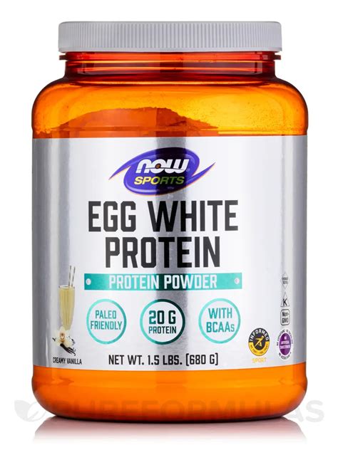 Now® Sports Egg White Protein Creamy Vanilla 15 Lbs 680 Grams