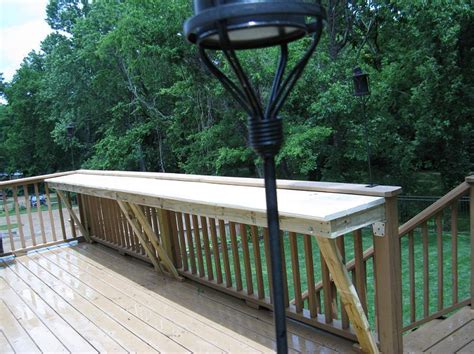 If you host a lot of parties on your deck, bench railing is perfect for having lots of. Deck bar! But on opposite side for our porch (With images) | Deck bar, Backyard, Diy deck
