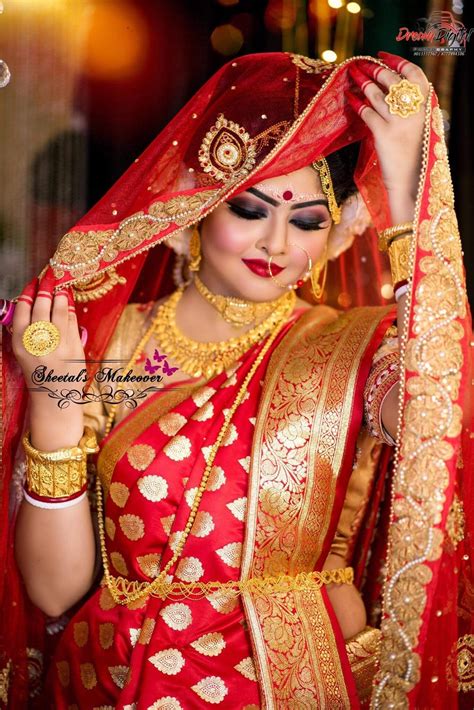 Beautiful Bengali Bride Indian Bridal Photos Indian Bride Photography Poses Indian Bride Poses