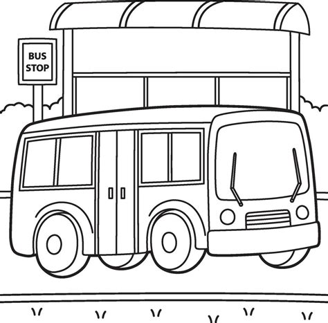 Bus Coloring Page For Kids 5234613 Vector Art At Vecteezy