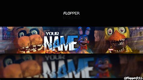 Fnaf Five Nights At Freddys Banner Template By Flopperdesigns On