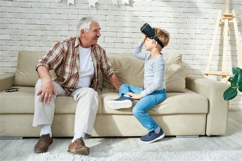 Granddad And Grandson Having Fun Together Stock Image Image Of Video