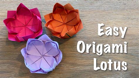 How To Make An Origami Lotus Flower The Simple Way Youtube