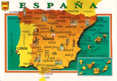 Independent country with mainland in western europe and several overseas territories. La mapa de Espana. | Spain and portugal, France map, Italy ...
