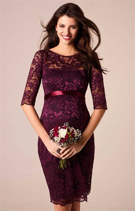Amelia Lace Maternity Dress Short Claret Maternity Wedding Dresses Evening Wear And Party