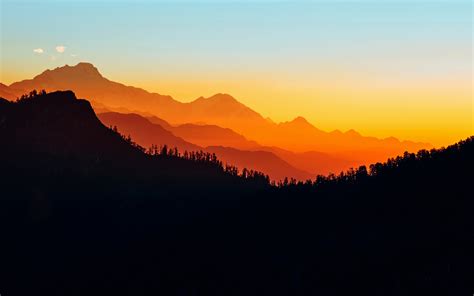 2560x1600 Mountains Silhouette 2560x1600 Resolution Wallpaper Hd