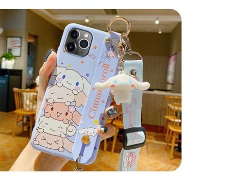 Sanrio Cinnamoroll Kawaii Cute Phone Case With Chainandlanyard Etsy