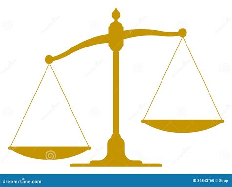 Unbalanced Vintage Scale Stock Photo Image 36843760