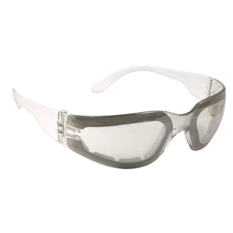 Mirage Foam Lined Safety Glasses Wraparound Indoor Outdoor Poly Lens Anti Fog