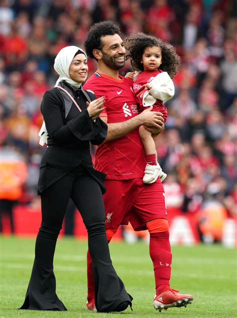 Mohamed Salahs Daughters Star On The Pitch At Anfield In Pictures